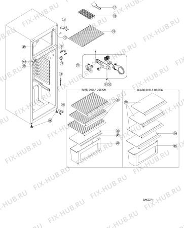 Схема №1 WTE2510 W с изображением Контейнер для холодильной камеры Whirlpool 482000094630