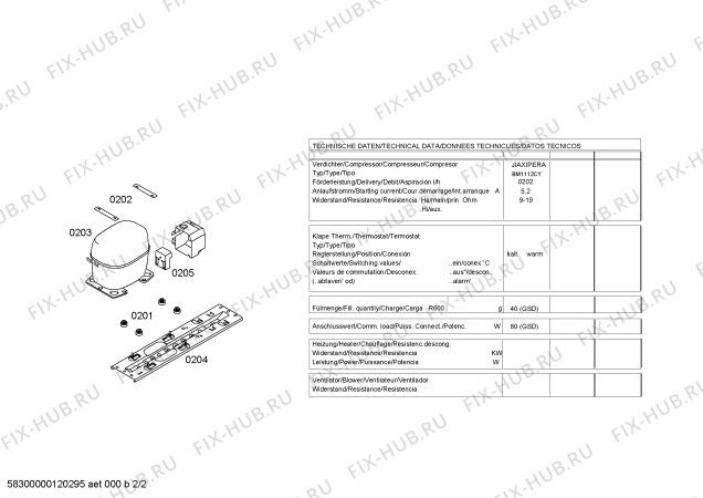 Взрыв-схема холодильника Siemens GS10DN20NE - Схема узла 02