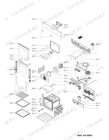 Схема №1 AKP 212/IX с изображением Обшивка для электропечи Whirlpool 480121104064