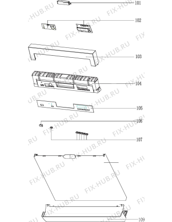 Схема №2 DEDW645SI с изображением Ящичек для электропосудомоечной машины DELONGHI DAU1590970