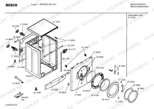 Схема №1 WFW3231 Logixx с изображением Модуль управления для стиральной машины Bosch 00491714