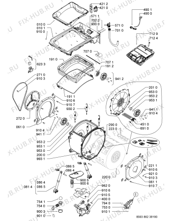 Схема №1 AWE 8629 с изображением Обшивка для стиралки Whirlpool 480111103022