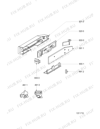 Схема №1 AKF 800 IX с изображением Фиксатор для вытяжки Whirlpool 481253278014