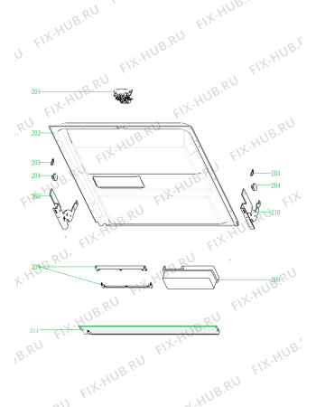 Схема №1 GCX 4862 с изображением Мини-ручка для посудомоечной машины Whirlpool 482000018720