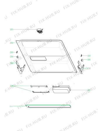 Схема №1 GCX 4862 с изображением Обшивка для посудомойки Whirlpool 482000018733