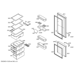 Схема №1 KGS36310 с изображением Дверь для холодильника Bosch 00240506