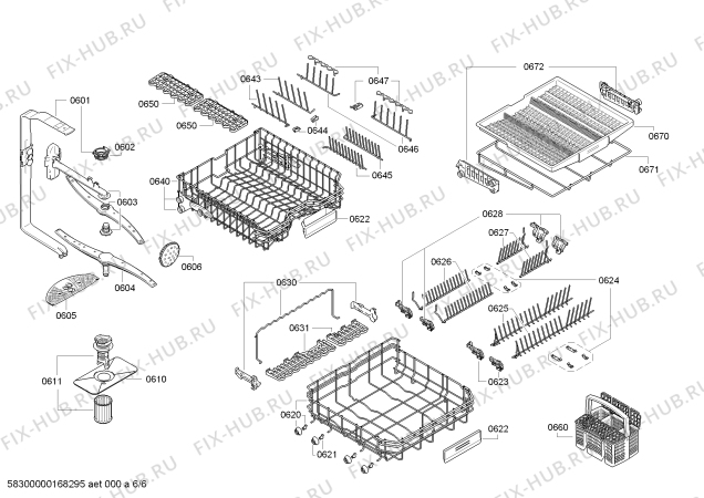 Взрыв-схема посудомоечной машины Siemens SN46M590SK - Схема узла 06