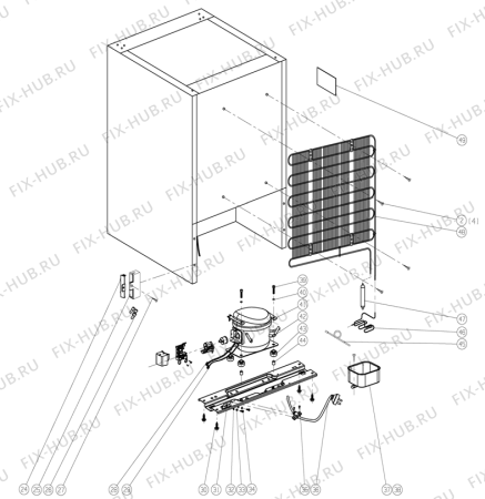 Взрыв-схема холодильника Upo R8851 (387830, HS14262) - Схема узла 02