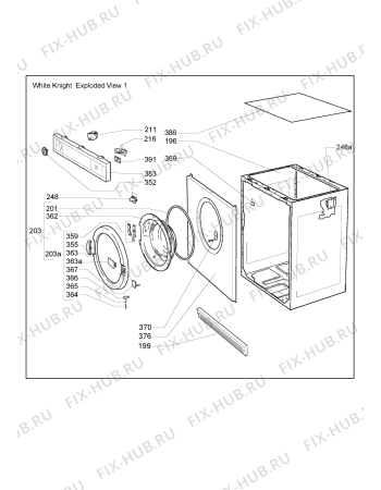 Схема №1 0312 831 15021 - 831 с изображением Рамка для сушильной машины Whirlpool 480112100328