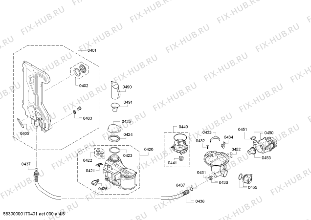 Схема №1 SR53E550TI с изображением Передняя панель для посудомойки Siemens 00745574