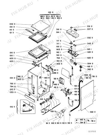 Схема №1 AWF 277/IG с изображением Обшивка для стиральной машины Whirlpool 481945328054