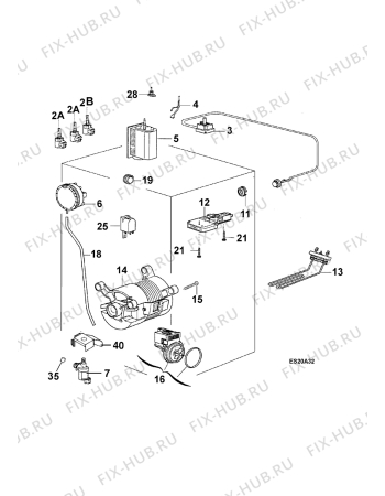 Взрыв-схема стиральной машины Zanussi T803V - Схема узла Electrical equipment 268