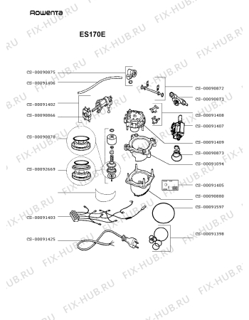 Взрыв-схема кофеварки (кофемашины) Rowenta ES170E - Схема узла ES170EAR.__2