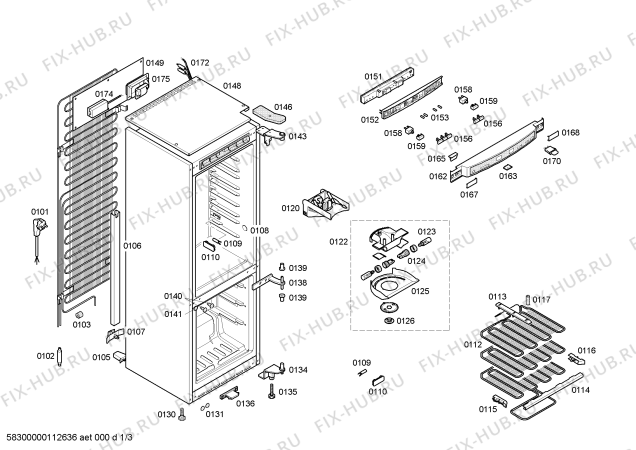 Схема №1 KID26V20IE с изображением Кронштейн для холодильника Siemens 00603679