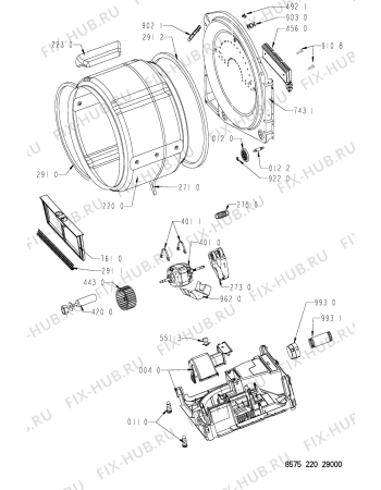 Схема №1 AWZ2201 (F092439) с изображением Руководство для стиралки Indesit C00371789