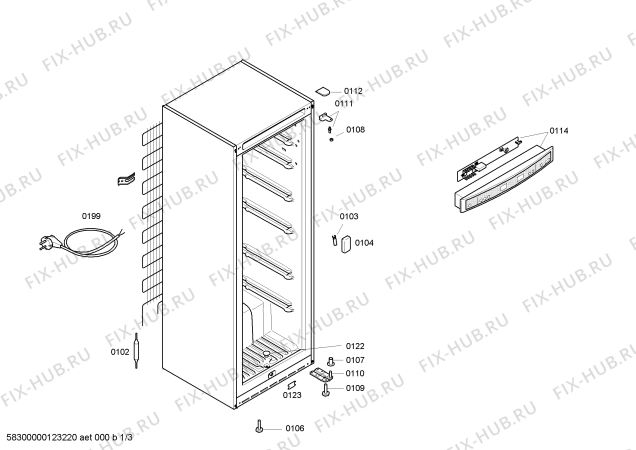 Схема №1 GSV34V40 с изображением Дверь для холодильной камеры Bosch 00245593