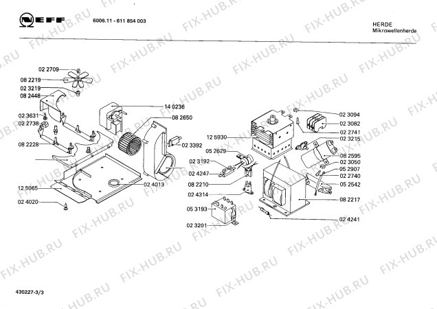 Схема №1 611854003 6006.11 с изображением Модуль для свч печи Bosch 00024314