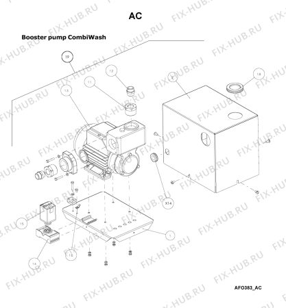 Взрыв-схема комплектующей Whirlpool AFO 383 - Схема узла
