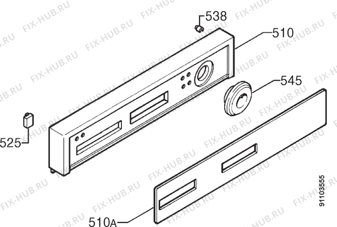 Взрыв-схема посудомоечной машины Zanussi ZI796B - Схема узла Command panel 037