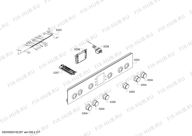 Схема №3 HX745521N с изображением Столешница для плиты (духовки) Siemens 00711944