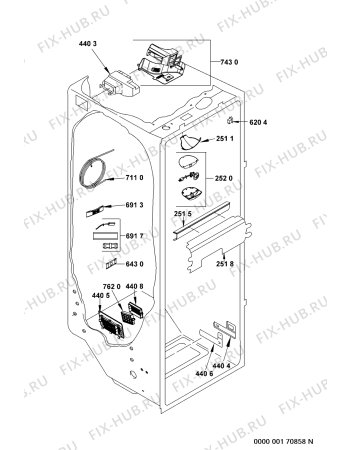 Взрыв-схема холодильника Whirlpool 20RU-D3 A+SF - Схема узла