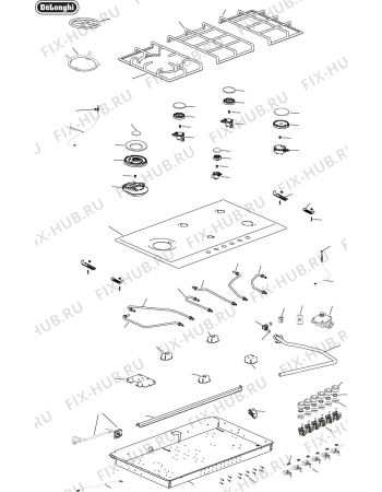 Схема №1 DEGHSL75 с изображением Краник для плиты (духовки) DELONGHI 106312GN