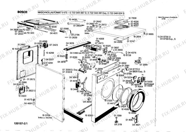 Схема №1 0722054111 VT590 с изображением Программатор для стиральной машины Bosch 00072975