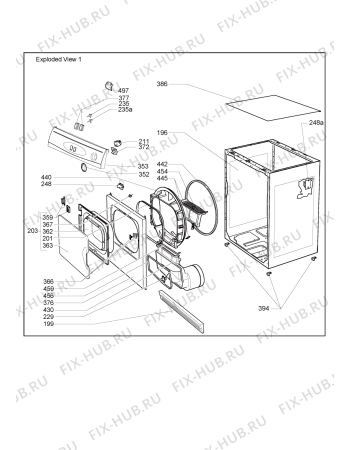 Схема №1 0312 44A 15111-C44AW с изображением Обшивка для электросушки Whirlpool 482000015039