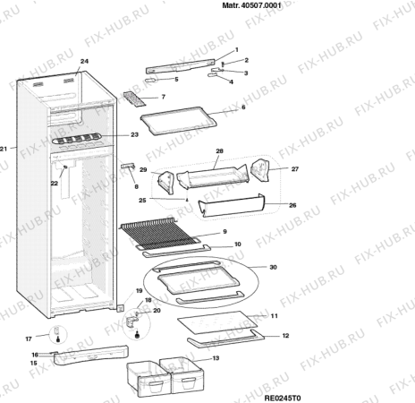 Взрыв-схема холодильника Indesit T5FNFFR (F037101) - Схема узла