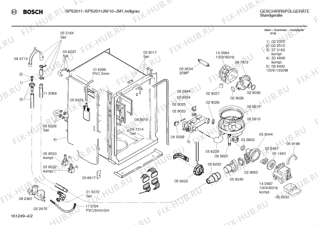 Схема №1 SPS2011JM с изображением Проточный нагреватель для посудомойки Bosch 00088430