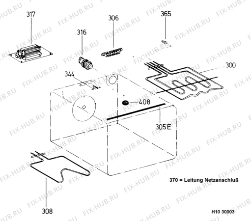 Взрыв-схема плиты (духовки) Electrolux EOB831W - Схема узла Functional parts