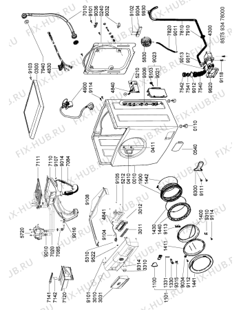 Схема №1 AWZ 512 BENELUX с изображением Утяжелитель для стиралки Whirlpool 481246689026