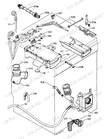 Взрыв-схема стиральной машины Zanussi FL1204H - Схема узла Water equipment