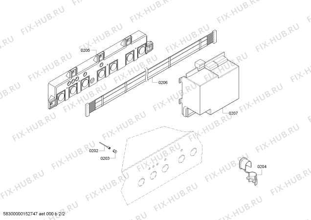 Схема №1 PH54CS с изображением Панель для духового шкафа Bosch 00710270