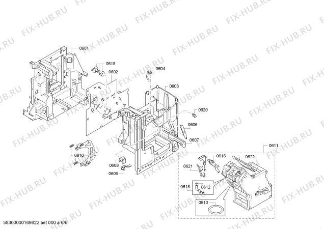 Взрыв-схема кофеварки (кофемашины) Siemens TE502206RW EQ.5 - Схема узла 06