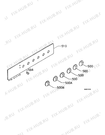 Взрыв-схема плиты (духовки) Electrolux EON391X - Схема узла Command panel 037