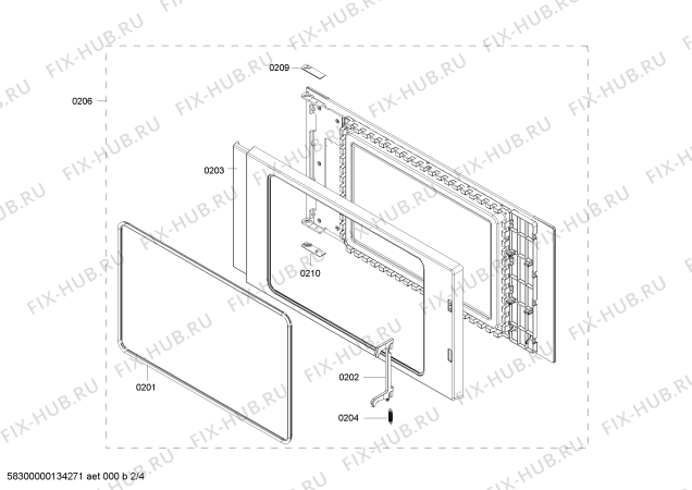 Схема №1 HMT85M651 с изображением Дверь для электропечи Bosch 00686152