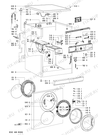 Схема №1 AWO/D 4305 с изображением Шланг для стиральной машины Whirlpool 481253029407