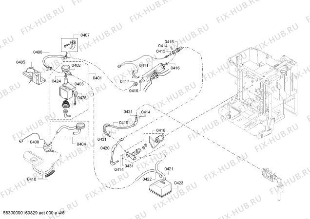 Схема №1 TES50354DE VeroCafe Latte с изображением Переключатель для электрокофеварки Bosch 00626108