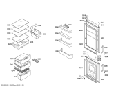 Схема №1 KG36NX73 с изображением Дверь морозильной камеры для холодильной камеры Siemens 00683630