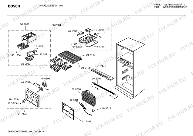 Схема №3 BD10570NF с изображением Контейнер для конденсата для холодильника Siemens 00481357