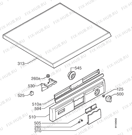 Взрыв-схема посудомоечной машины Zanussi DWS935 - Схема узла Command panel 037