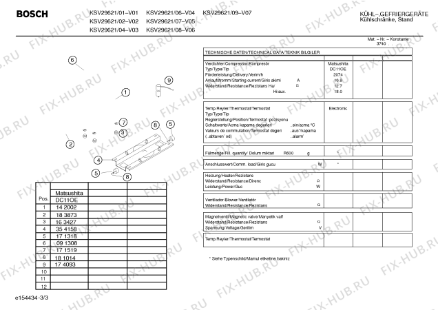Взрыв-схема холодильника Bosch KSV29621 - Схема узла 03