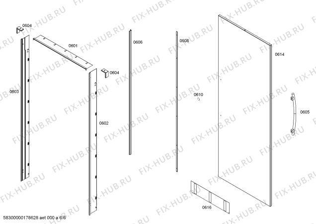 Схема №1 CIW24MIGL1 KWT 1611 SF с изображением Крышка для холодильника Bosch 00686254