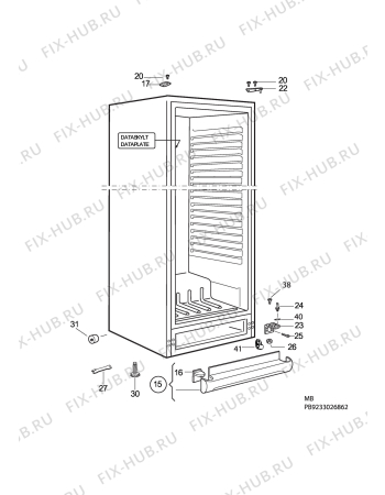 Взрыв-схема холодильника Elektro Helios KS3970X - Схема узла C10 Cabinet