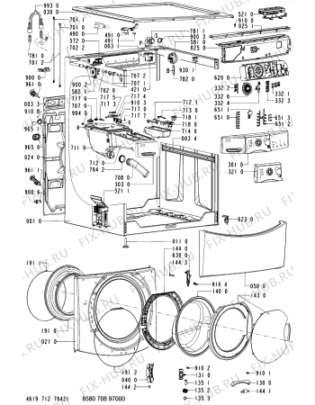 Схема №1 708 WT/GT с изображением Всякое для стиральной машины Whirlpool 481221479345