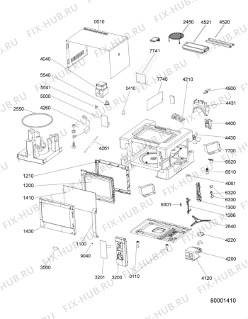 Схема №1 MWD 208/BL с изображением Всякое для микроволновки Whirlpool 480120101146