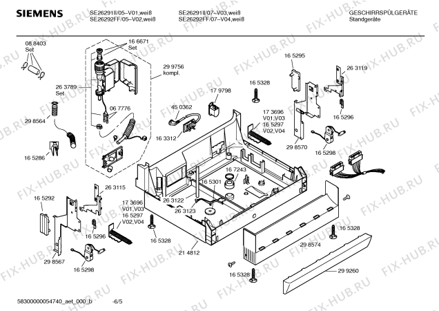 Схема №2 SE26291II PlusSense с изображением Инструкция по эксплуатации для посудомойки Siemens 00527692