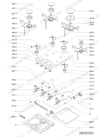 Схема №1 AKM 433/WH с изображением Кольцо для плиты (духовки) Whirlpool 481953268828