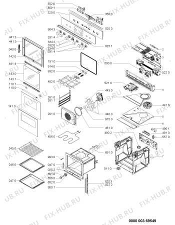 Схема №1 ELZM 7260/IN с изображением Кнопка для электропечи Whirlpool 481241279363